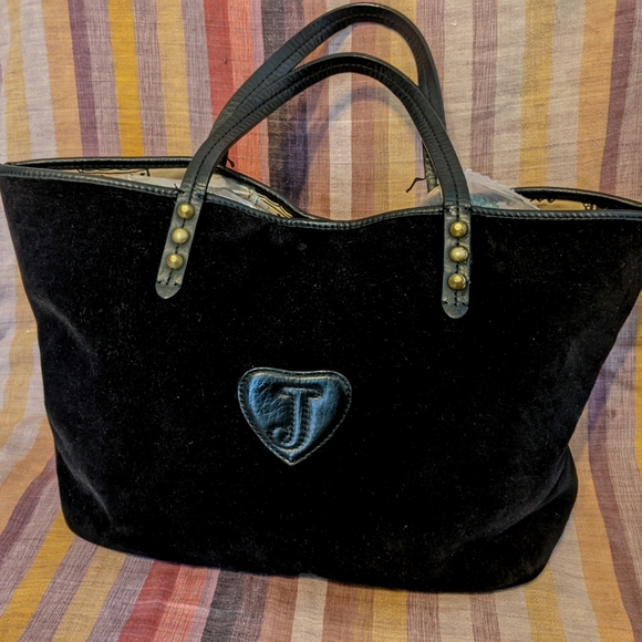 JUICY COUTURE Black Velour Tote - Picture 4 of 7